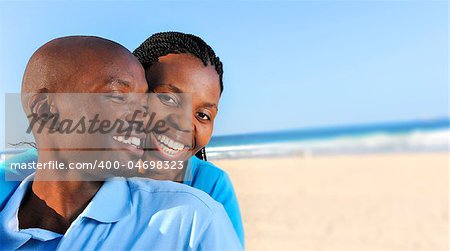 Summer smiles on an attractive black couple