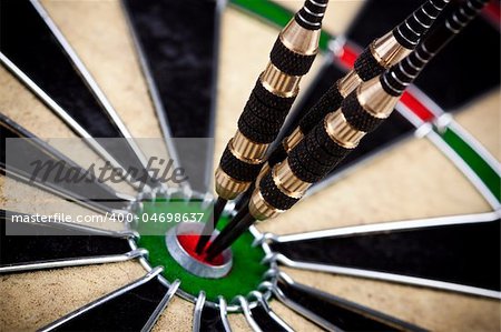 Dart board with business concept