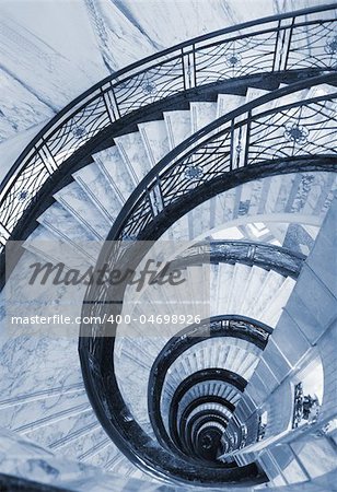 Spiral Staircase - look down from the inside tower