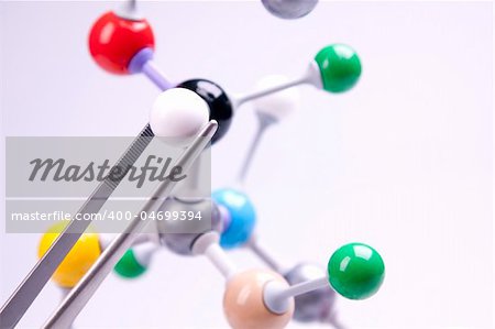 Molecular Chain model and laboratory equipment