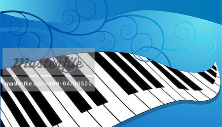 An image of piano keys with background.