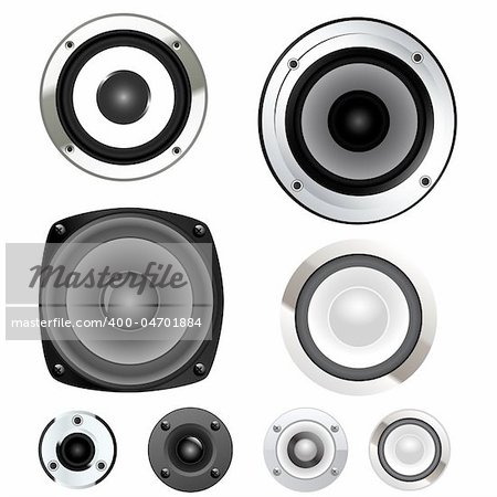 Set of vector loud speakers