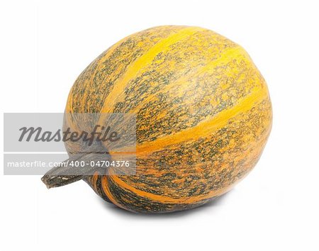 Yellow pumpkin isolated  on a white background