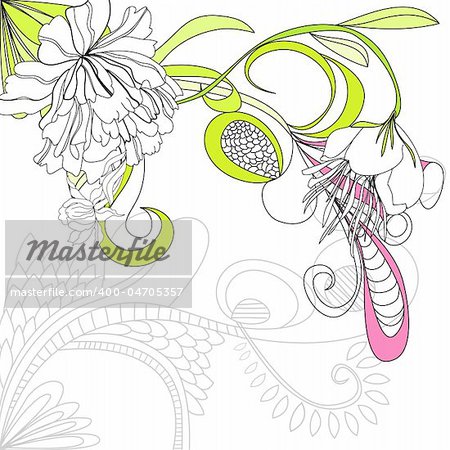 Vector background with flowers