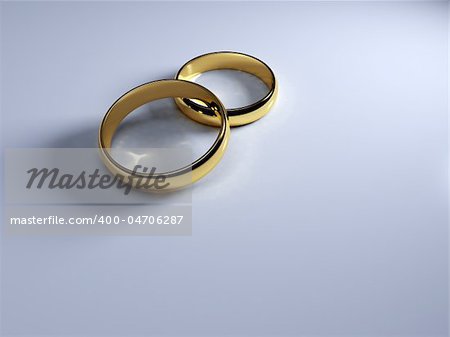 An image of two classic golden wedding rings