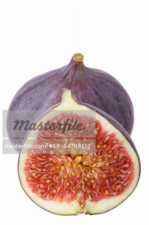 fresh figs isolated on white background