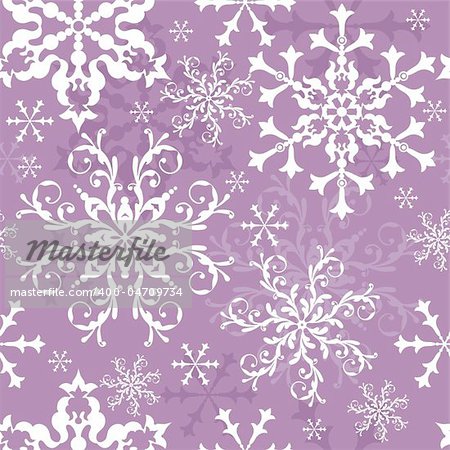 Seamless violet and white christmas pattern (vector)