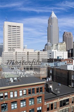 Downtown Cleveland - beatiful spring day.