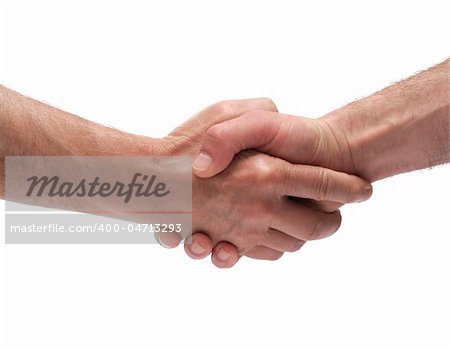 handshake, isolated on white background