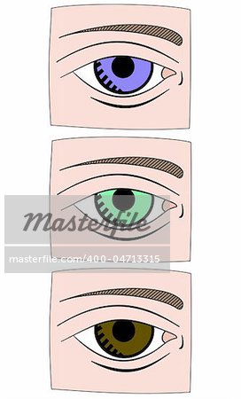 Illustration of 3 eyes