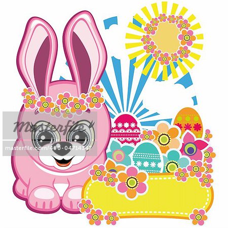 vector easter bunny - Illustration for your design.