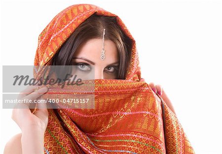 Portrait of indian woman in studio