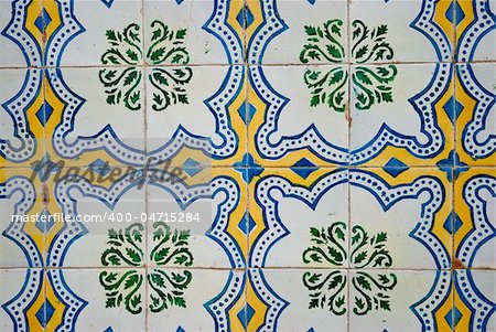 Ornamental old typical tiles from Portugal.