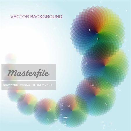 illustration of glittering abstract vector background with circular patterns