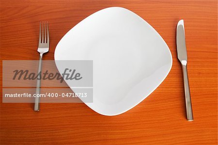 Set of utensils arranged on the table