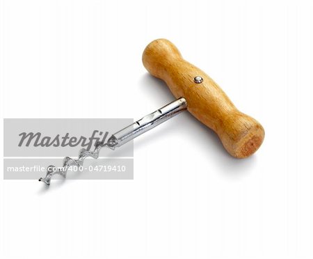 close up of bottle opener on white background with clipping path