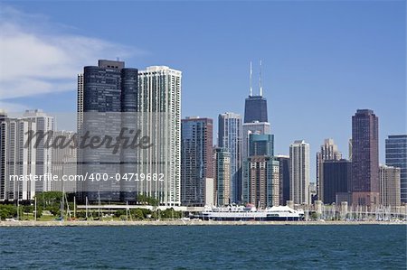 Chicago seen from Lake Michigan.