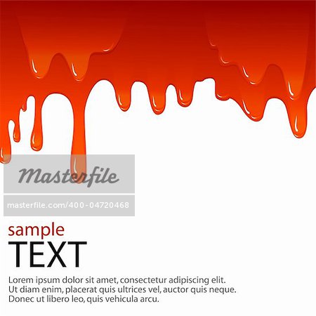 vector background with dripping of blood and sample text