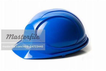 Blue helmet isolated on white background