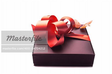 gift with red ribbon