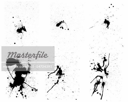 Abstract grunge vector background set for design use.