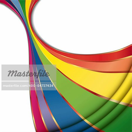 Rainbow refreshing abstract wave. Vector illustration