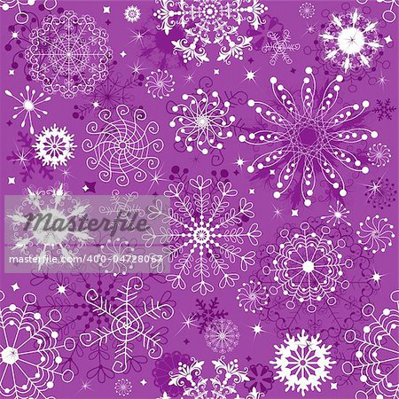 Repeating violet and white christmas wallpaper (vector)