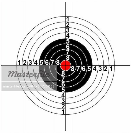 Illustration of a target symbol with red centre