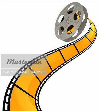 High quality filmstrip 3D render. Great for cinema concept.