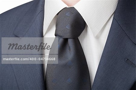 Business daily menswear: shirt, tie and jacket. Chemise has the texture of the cell