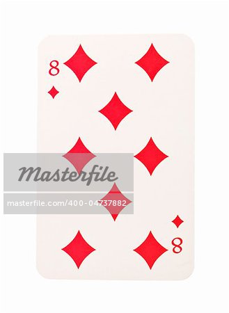 Eight of Diamonds isolated on white background