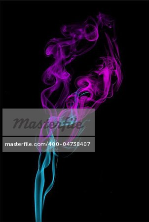 colored smoke abstract on black background