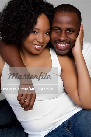 Loving african american couple