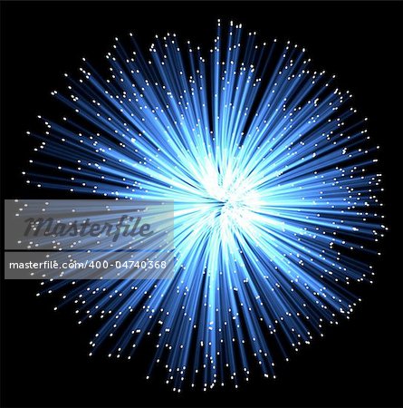 Blue light of optical fiber