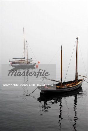 Or rather boats in the fog - in the harbor at Halifax, Nova Scotia, Canada.