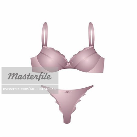 Vector realistic illustration of women's sexy lingerie
