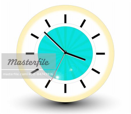 vector illustration clock eye abstract