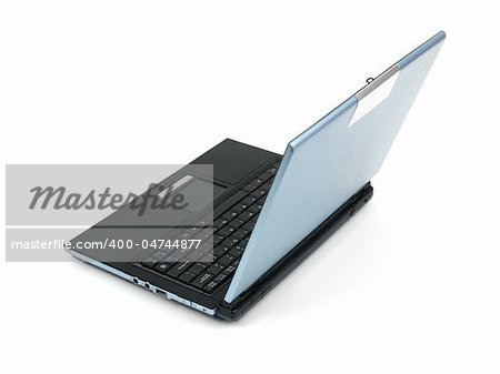 A laptop computer isolated against a white backgroun d