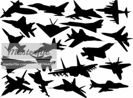 airplanes collection - vector