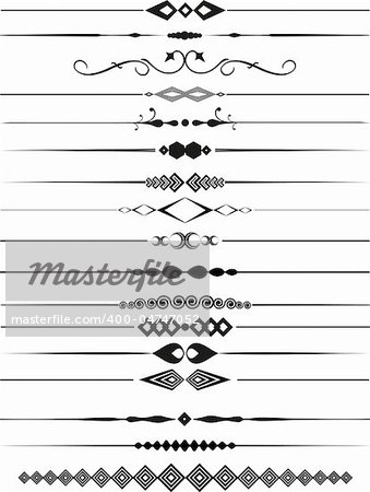 Collection of decorative page dividers