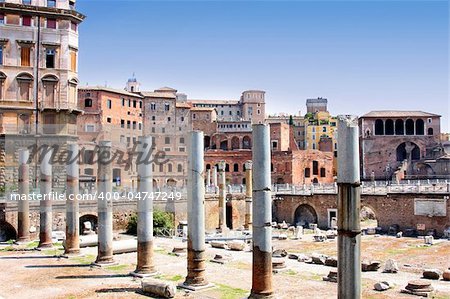 details column the Trajan Forum, Rome, Italy