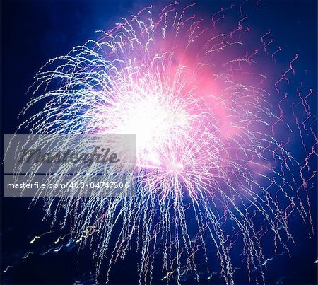 Colorful Fourth of July fireworks