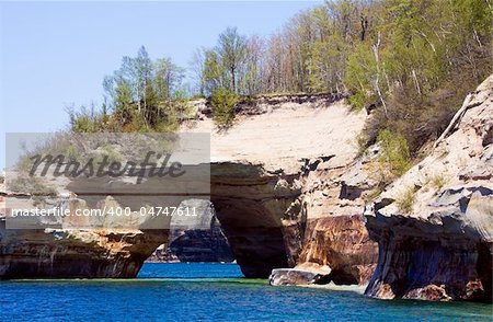 Arch in Pictured Rocks National Lakeshore. Michigan, USA.