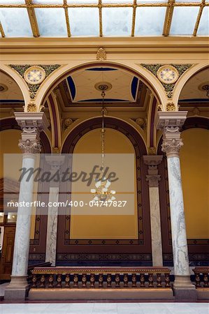 Interior of State Capitol in Indianapolis, Indialna.