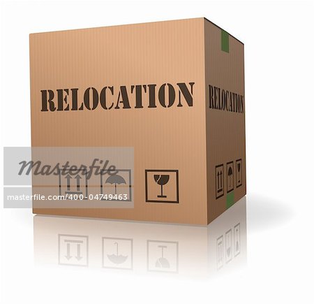 relocation cardboard box to move goods moving container