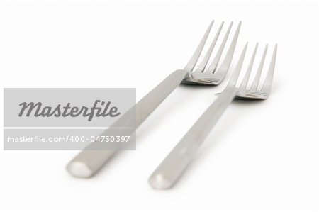 Table utensils isolated on the white