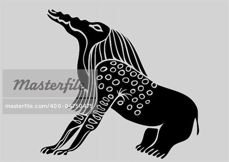 Image of the Egyptian demon - Bone Eater. This file is vector, can be scaled to any size without loss of quality.