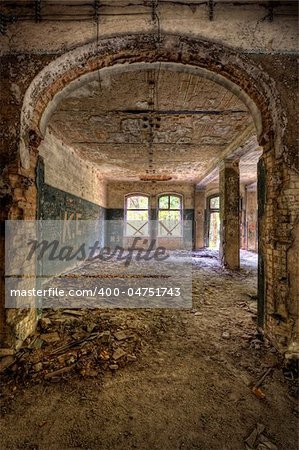 The old hospital complex in Beelitz near Berlin which is abandoned since 1994