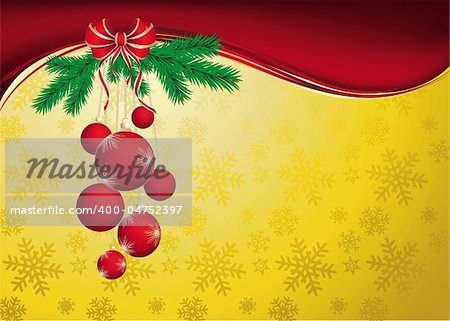 Vector Christmas & New-Year's greeting card