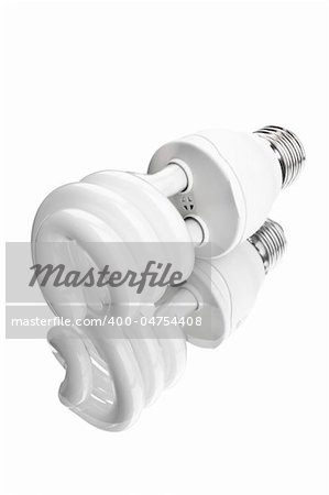 Modern electric bulb on a white background